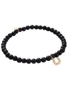 mini onyx horseshoe bracelet