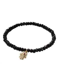 mini onyx hamsa bracelet