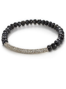 grey quartz bar bracelet