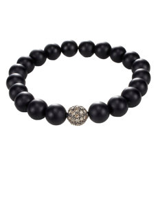onyx pave ball bracelet