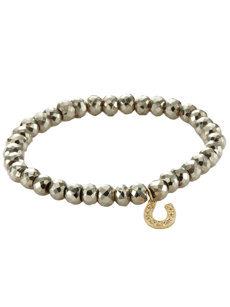 pyrite horseshoe bracelet