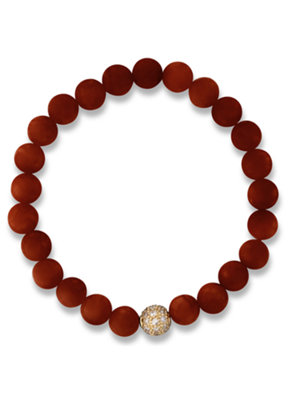 coral pave ball bracelet
