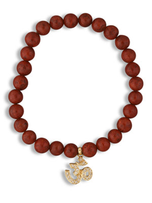 coral small om bracelet