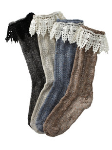 mountain lace heather sock