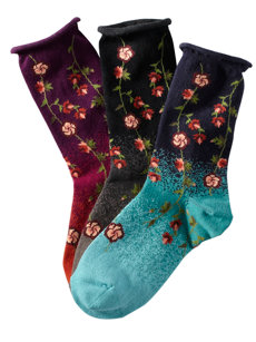 tibetan flowers socks