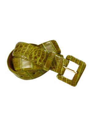 alligator belt green