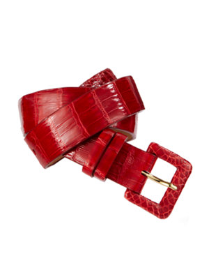alligator belt red