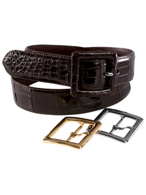gator buckle set dark brown