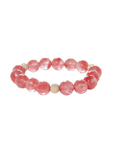 cherry quartz bracelet