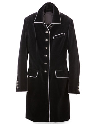 olivia velvet knee coat