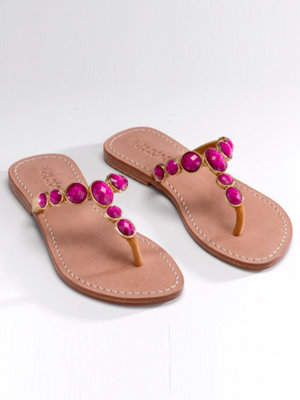 newport sandal raspberry