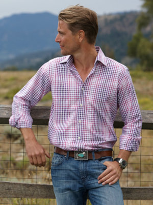 nate ombre check shirt