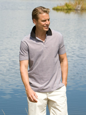 short sleeve polo stripe