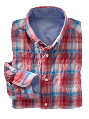 melon plaid shirt