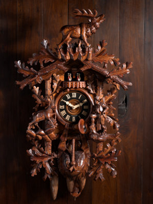 woodsman cuckoo clock