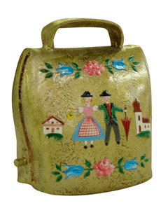 large cowbell with man and wife