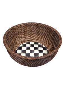 courtly check wicker bowl