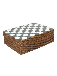 courtly check large wicker box