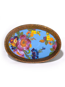 flower market small wicker tray