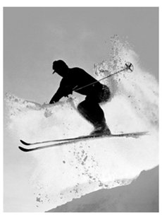 jumping skier
