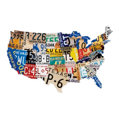Vintage USA License Plate Sign