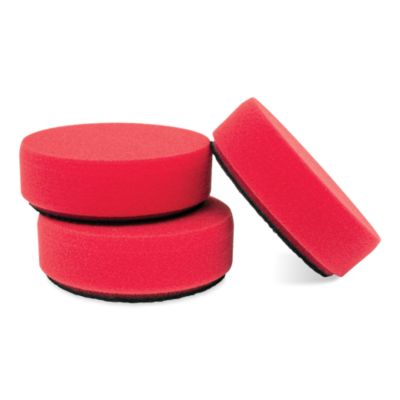3 Red Foam Wax Pads, Set of 3