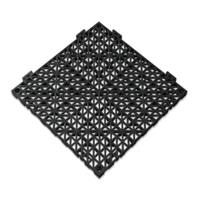 Black Flow-Through Garage Floor Tile