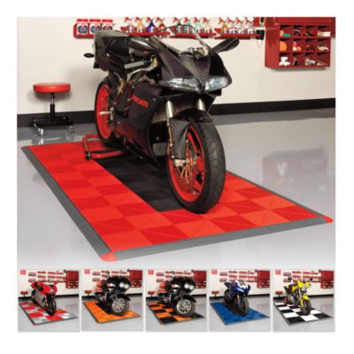Flow-Through Motorcycle Parking Pad