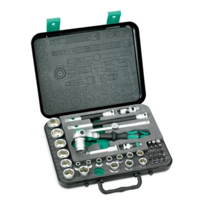 Wera Socket and Bit Set with Zyklop Ratchet, 3/8 Drive