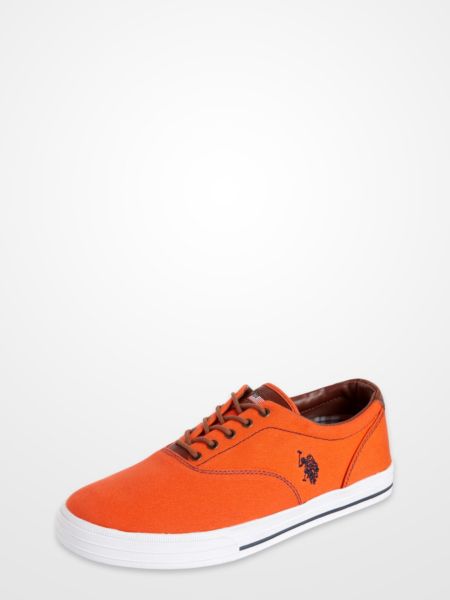 U.S. Polo Assn. Skip In Canvas Orange Sneakers
