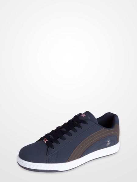 U.S. Polo Assn. Slyde Charcoal and Brown Sneakers