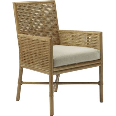 Square Back Caned Arm Chair