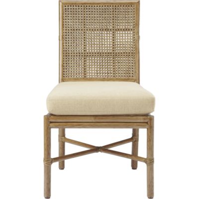 Shown in: Pecan finish and Natural Linen fabric