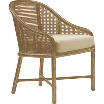 Shown in: Pecan finish and Natural Linen fabric