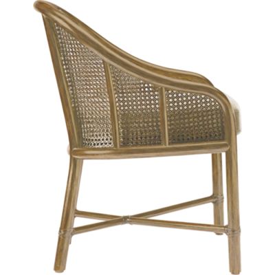 Shown in: Pecan finish and Natural Linen fabric