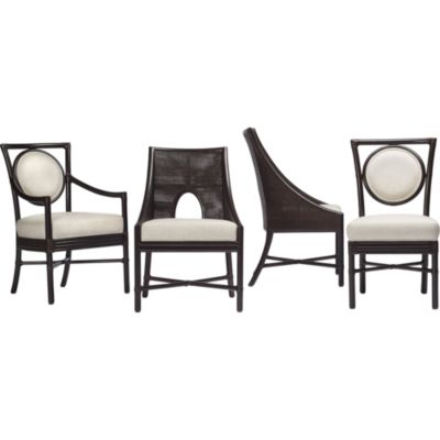 Shown in: Dark Tobacco finish with Lenno Ecru Linen fabric