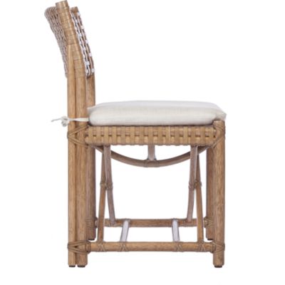 Shown in: Pecan finish with Lenno Ecru linen fabric