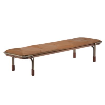 BassamFellows Walnut and Brass King Bench