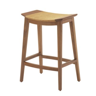 Curved Walnut Counter Stool