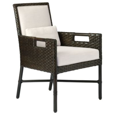 Thomas Pheasant Woven Leather Dining Arm Chair