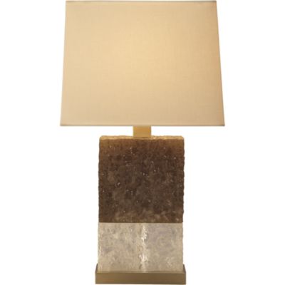 Robert Kuo Carved Crystal Table Lamp