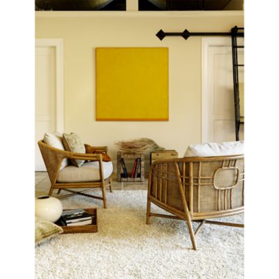 Shown In: Pecan with Lenno Ecru linen fabric