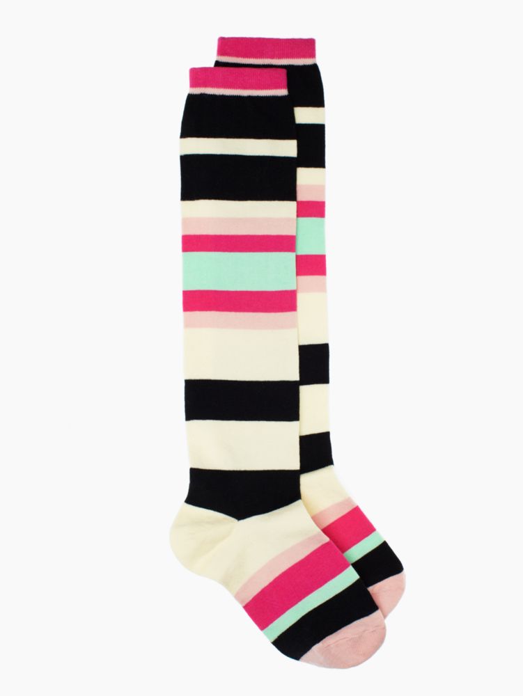 crazy stripe knee high sock