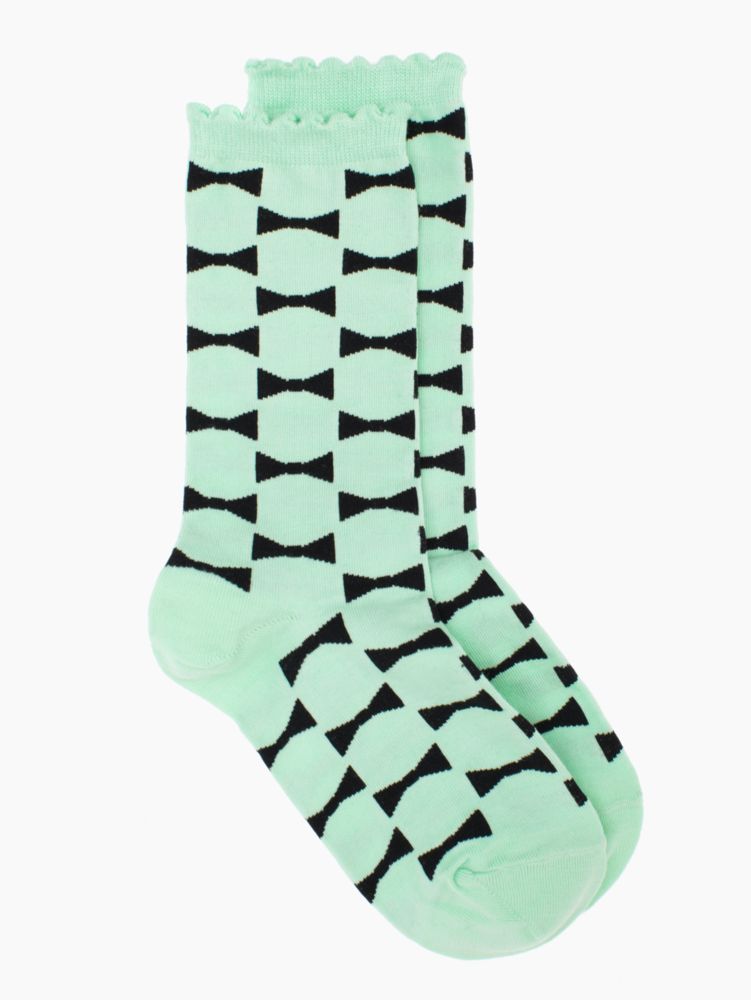 bow intarsia trouser sock