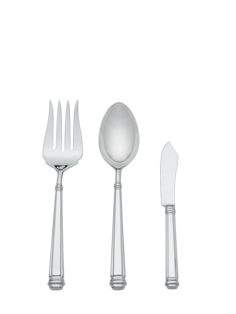 abington square three-piece serving set