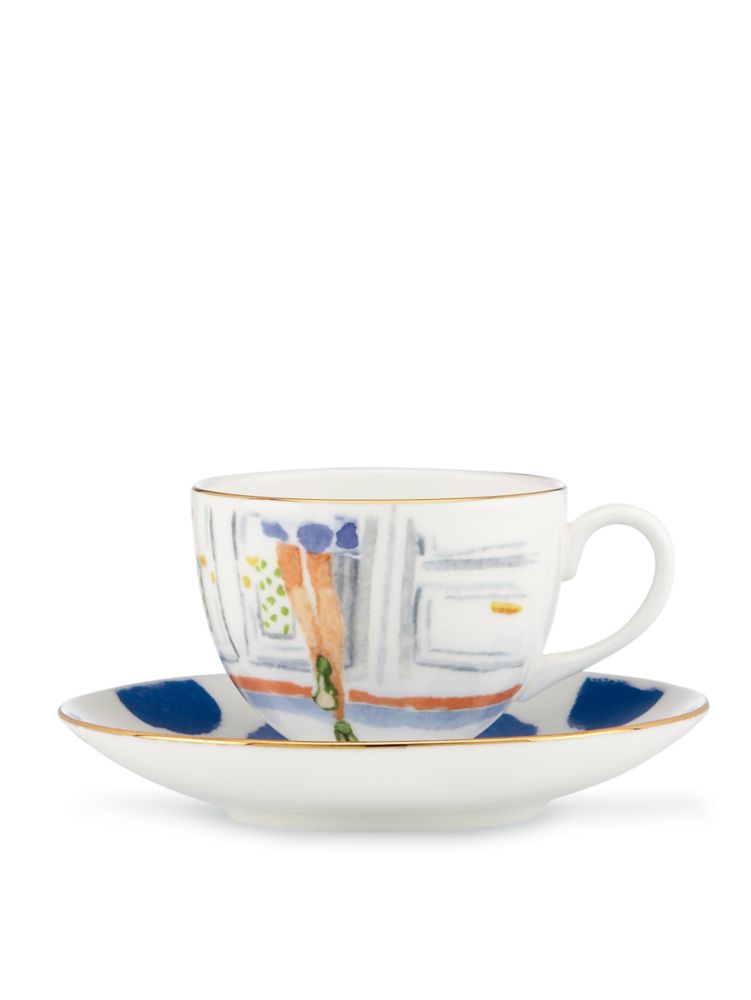 illustrated step brightly cup and saucer set