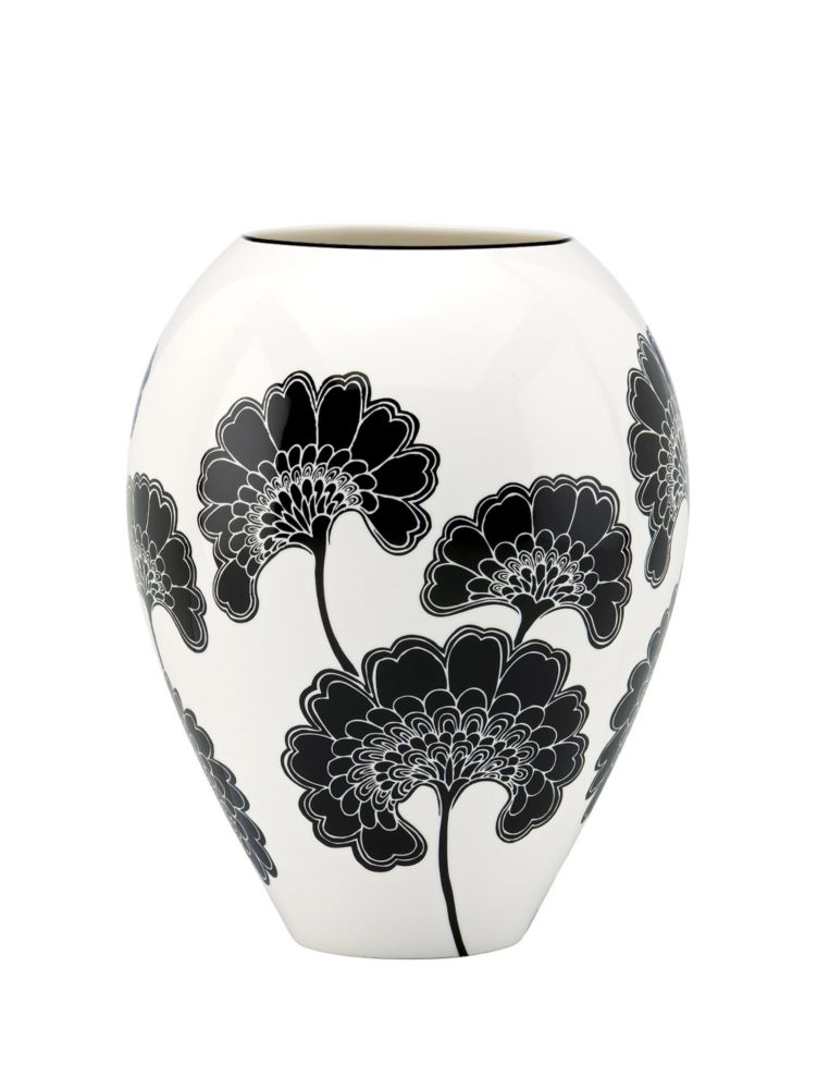 japanese floral large vase, 9.25''