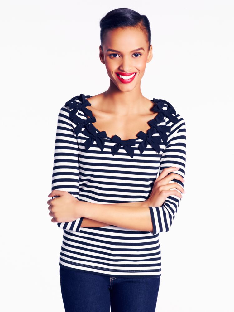 striped greta top