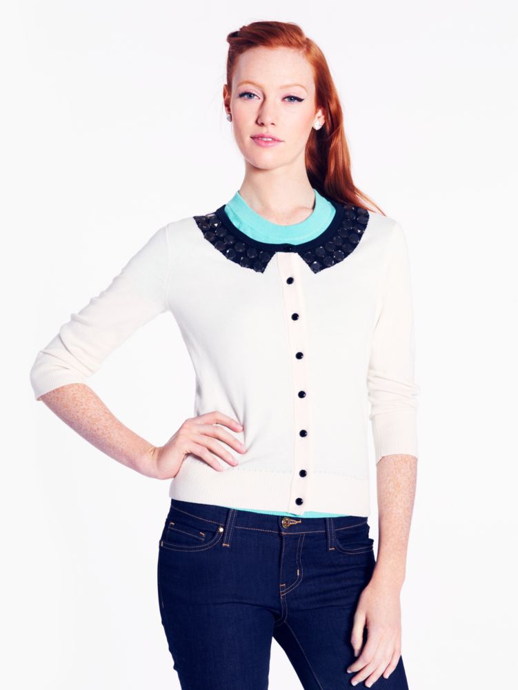 jeweled collar kati cardigan