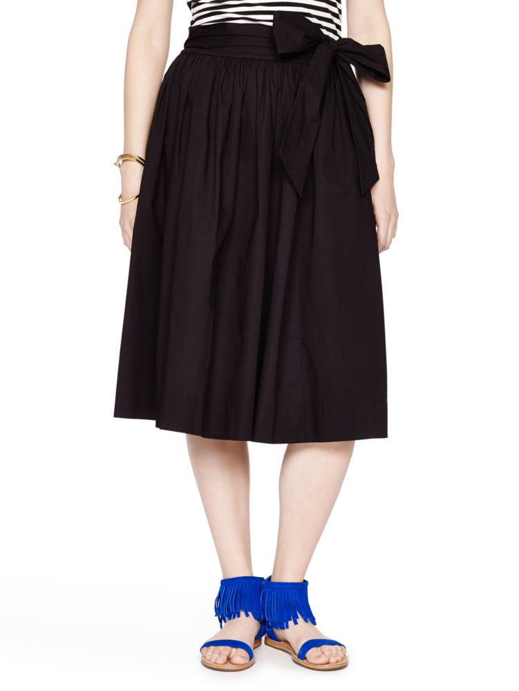 Tie Waist Poplin Skirt- $99